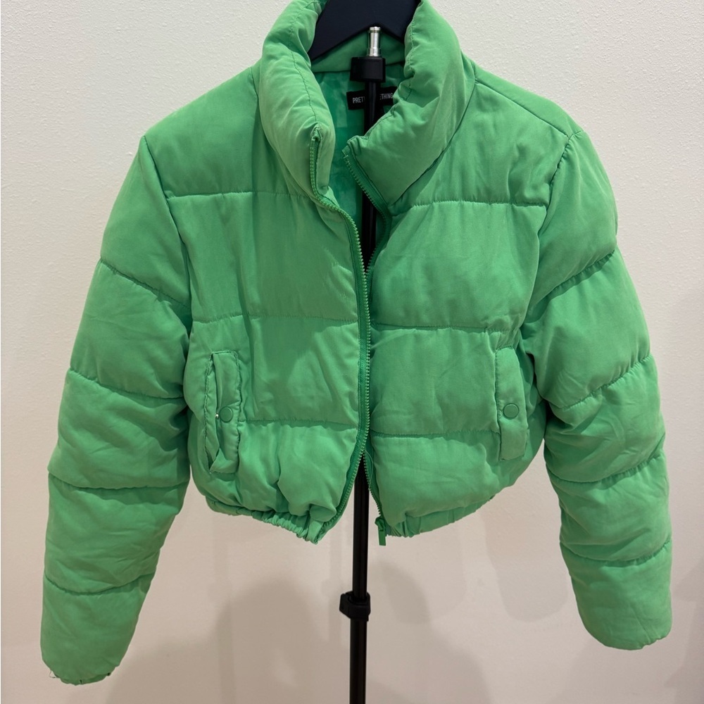 PrettyLittleThing Vibrant Green Puffer‎ Jacket